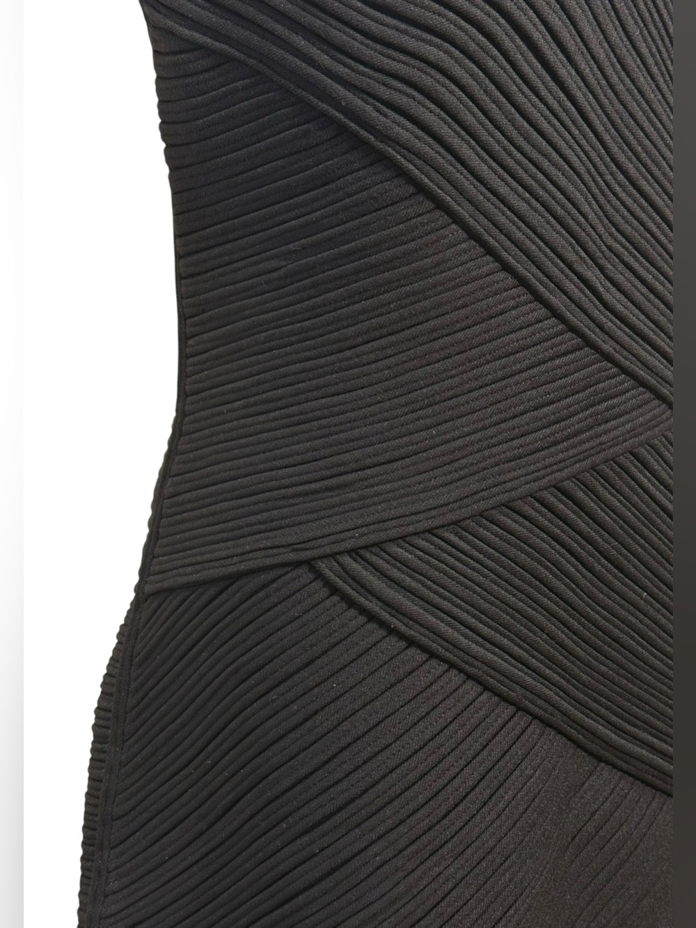 NWT - Robert Rodriguez Ribbed Bandage Bodycon Dress Black Size 10 - Picture 5 of 11